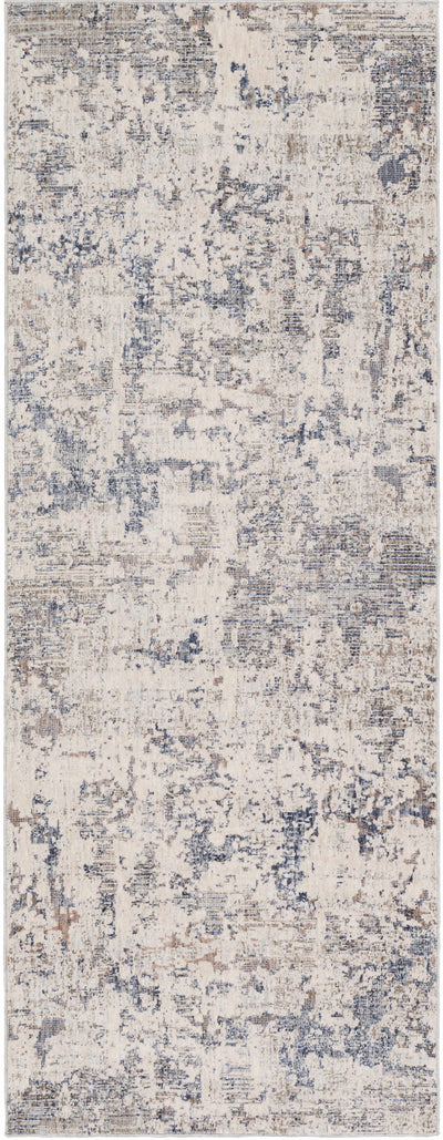 Broxbourne Abstract Denim Viscose Area Rug