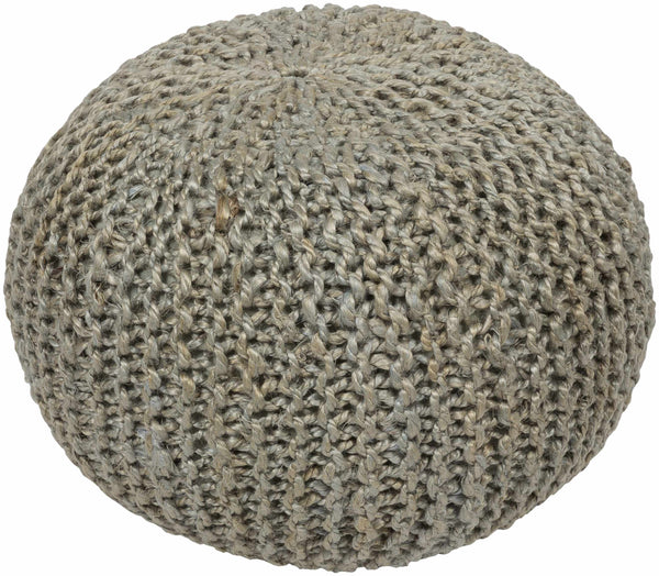 Guajiquiro Beige Knitted Jute Pouf