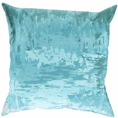 Burrington Aqua Abstract Square Accent Pillow - Clearance