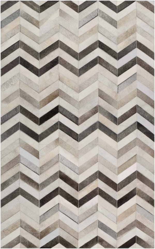 Bristolville Premium Chevron Leather Area Rug