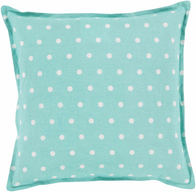 Abertridwr Turquoise Polka Dot Throw Pillow - Clearance