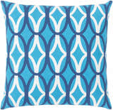 Brymbo Blue Geometric Pattern Throw Pillow - Clearance