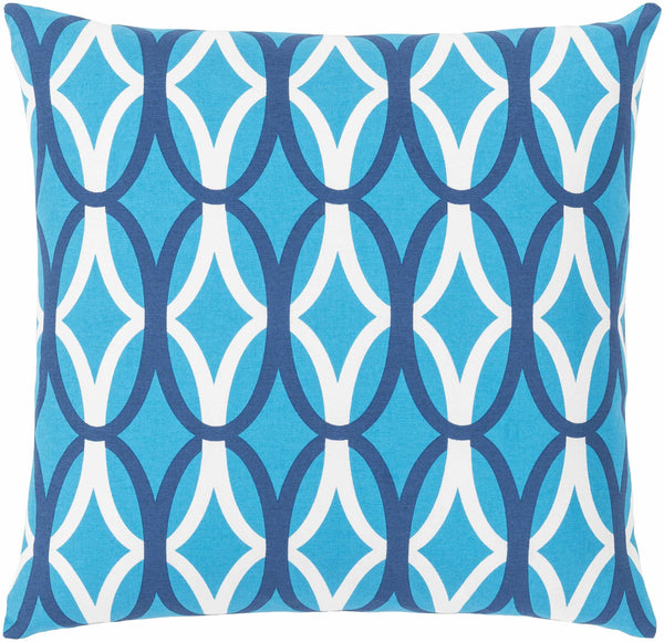 Brymbo Blue Geometric Pattern Throw Pillow - Clearance