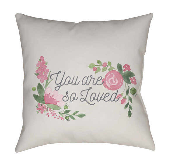 Kids Floral Decorative Nursery Outdoor Throw Pillow