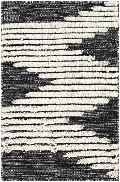 Bushwick Black&White Zigzag Wool Rug