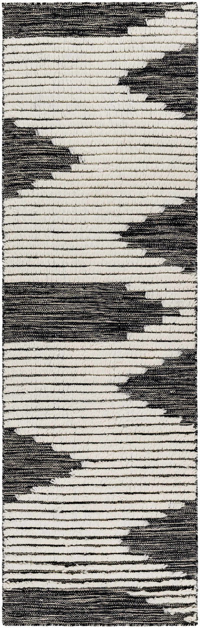 Bushwick Black&White Zigzag Wool Rug