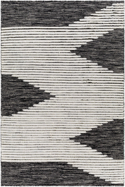 Bushwick Black&White Zigzag Wool Rug