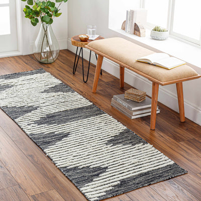 Bushwick Black&White Zigzag Wool Rug