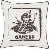 Bass White Ganesh Print Throw Pillow - Clearance