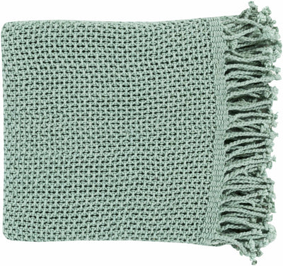 Brasnorte Knitted Throw Blanket - Aqua Green