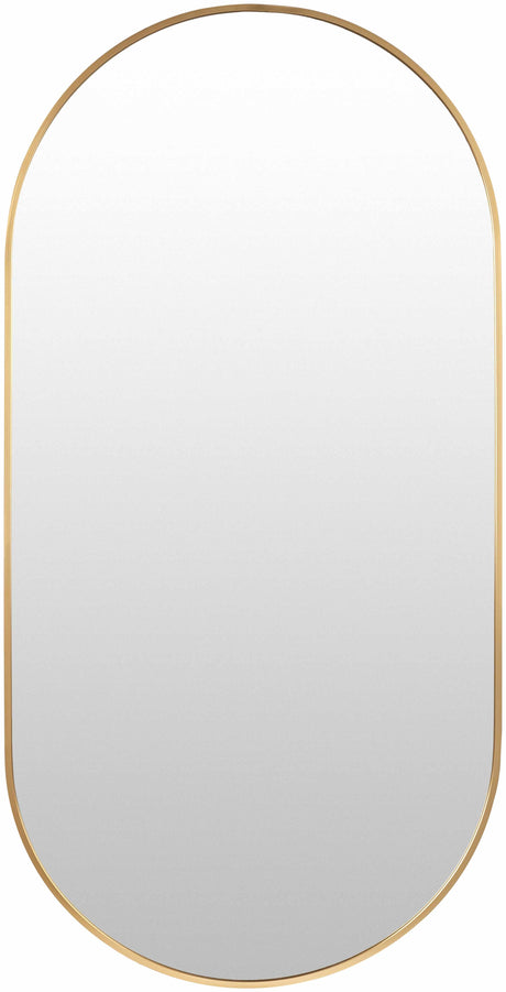 Borovikha Gold Aluminum Framed Oval Mirror