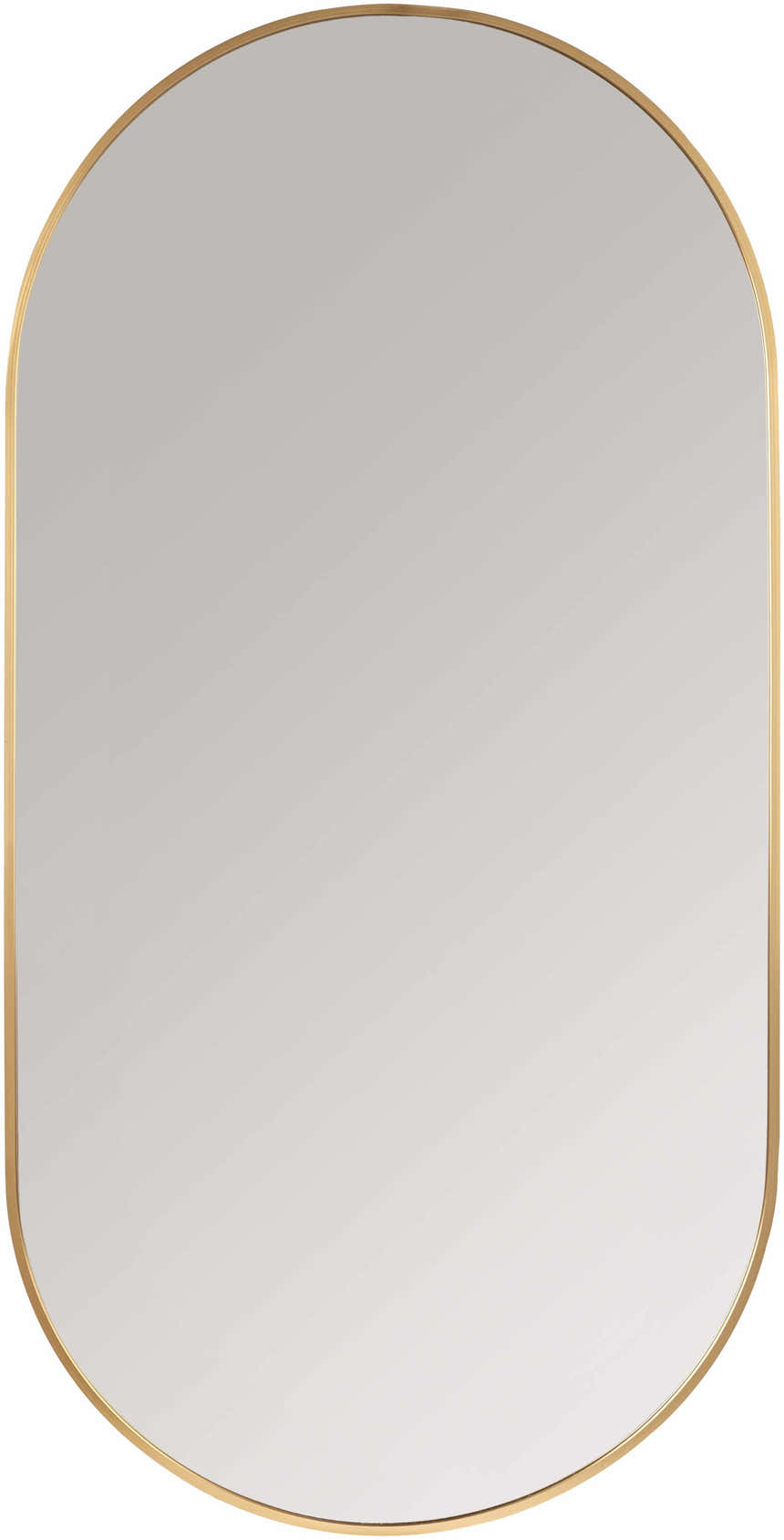 Borovikha Gold Aluminum Framed Oval Mirror - Clearance