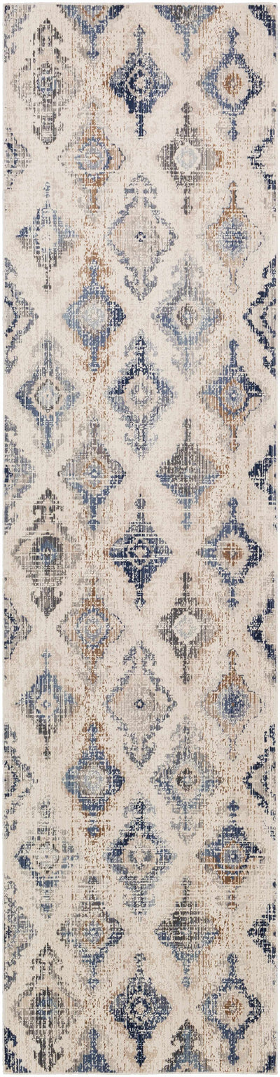 Buckner Blue Diamonds Rug - Clearance