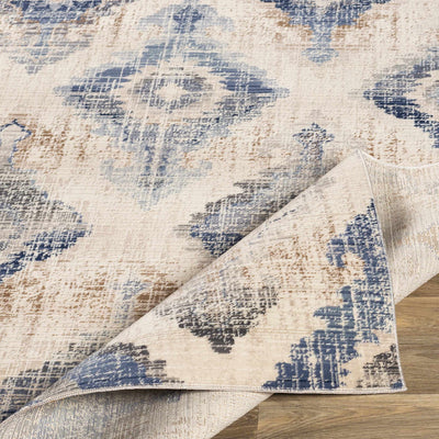 Buckner Blue Diamonds Rug - Clearance