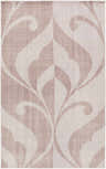 Close-up of Buena Area Carpet. Hand-knotted wool rug in lilac and mauve with a traditional floral design. Design-Rectangle-576