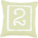 Bulford Pastel Green Number 2 Throw Pillow - Clearance