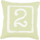 Bulford Pastel Green Number 2 Throw Pillow - Clearance