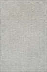 Close-up of the hand-knotted Bumpass Area Rug. Light sage and medium gray wool rug with a contemporary geometric diamond pattern. Design-Rectangle