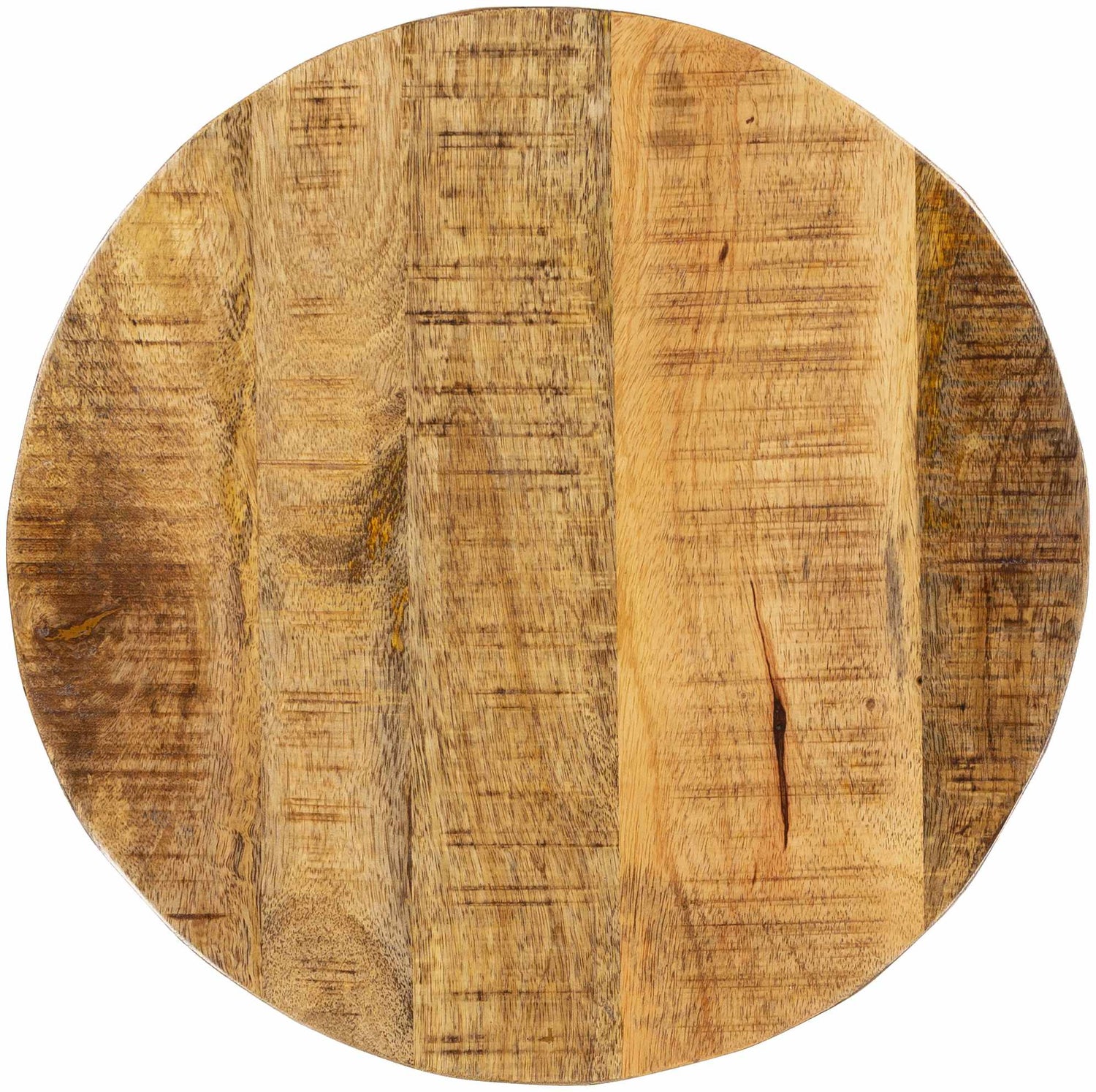 Bungsuan Natural Wood End Table with wheels