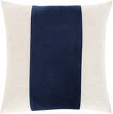 Bunyip Navy Velvet Band Throw Pillow