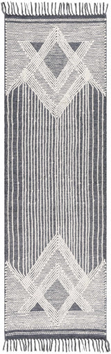 Aldbourne Gray Tassel Flatweave Wool Rug - Clearance