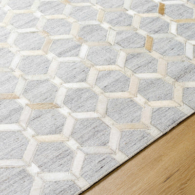 Byng Premium Leather&Viscose Area Rug