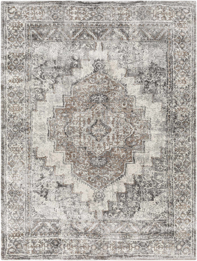 Manaring Charcoal Medallion Area Rug