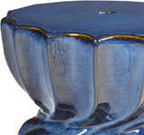 Cabugao Blue Ceramic Stool Table