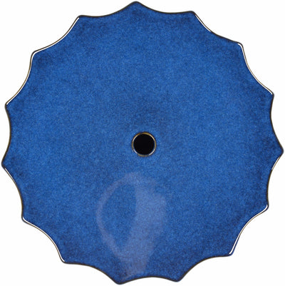 Cabugao Blue Ceramic Stool Table