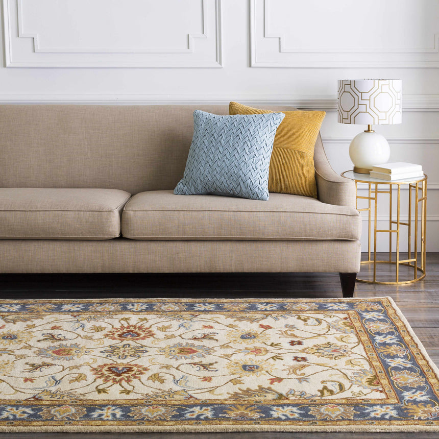 Cade Mustard Square Throw Pillow