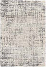 Close-up of the shag Calsib Area Rug. Black and cream abstract design. Contemporary style. Design-Rectangle-537