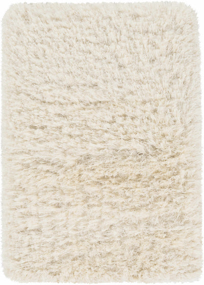 Cream Solid Shag Rug - Clearance