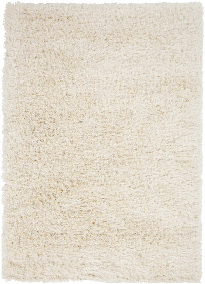 Cream Solid Shag Rug - Clearance