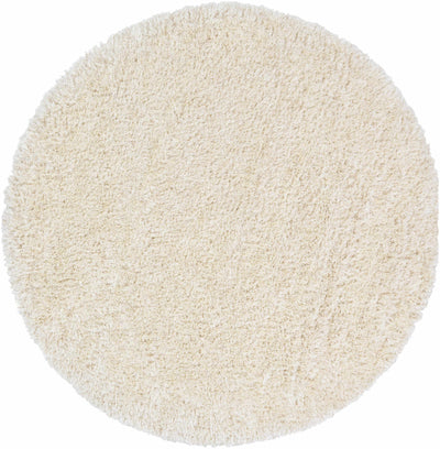 Cream Solid Shag Rug - Clearance