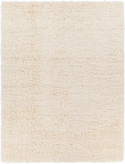 Cream Solid Shag Rug - Clearance