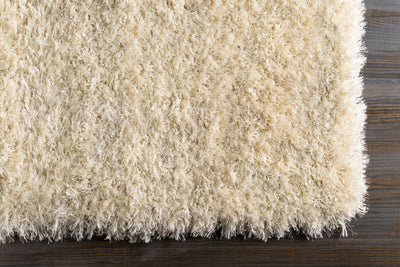 Cream Solid Shag Rug - Clearance