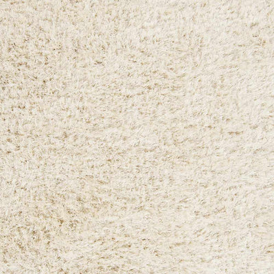 Cream Solid Shag Rug - Clearance