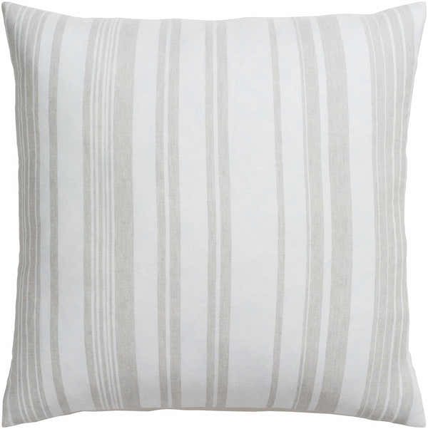 Capucnasan Tan Striped Linen Bedding Euro Sham - Clearance