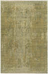 Close-up of the hand-knotted Caratunk Area Rug. Beige, green, and tan wool with a traditional farmhouse design. Design-Rectangle-69