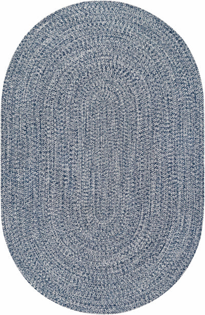 Blue Braided Faux Jute Rug