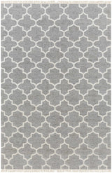 Cardin Charcoal Trellis Wool&Viscose Rug - Clearance