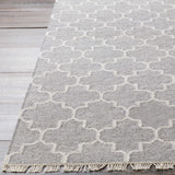 Cardin Charcoal Trellis Wool&Viscose Rug - Clearance