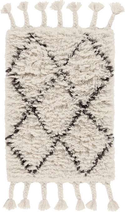 Catoosa White/Black Trellis Wool Rug - Clearance