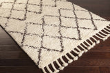 Catoosa White/Black Trellis Wool Rug - Clearance