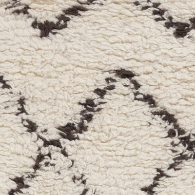 Catoosa White/Black Trellis Wool Rug - Clearance