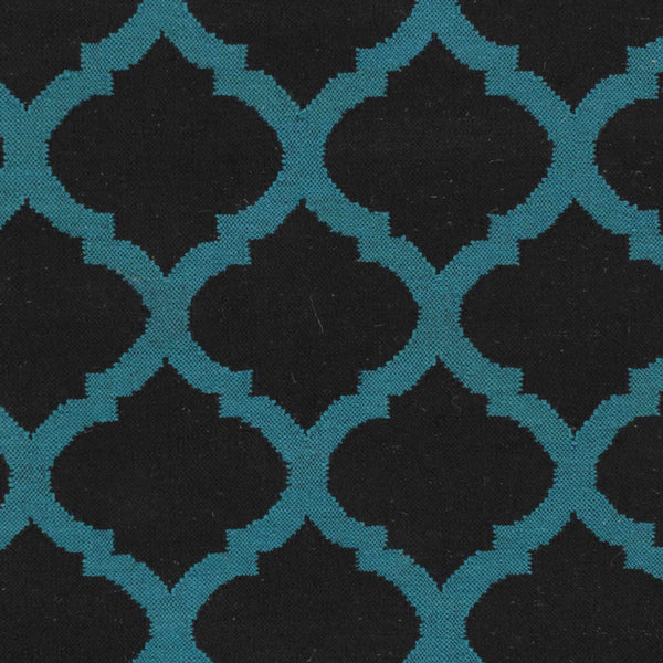 Unique Black&Blue Outdoor Trellis Area Rug - Clearance