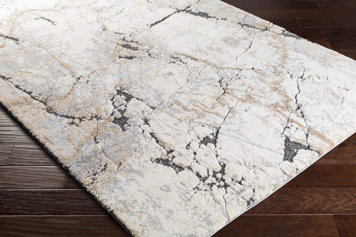 Cavetown Gray Marble Thick Rug