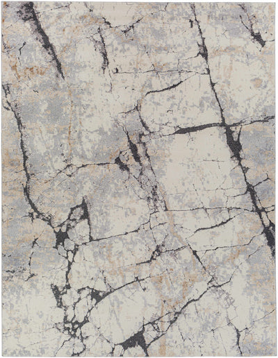 Cavetown Gray Marble Thick Rug