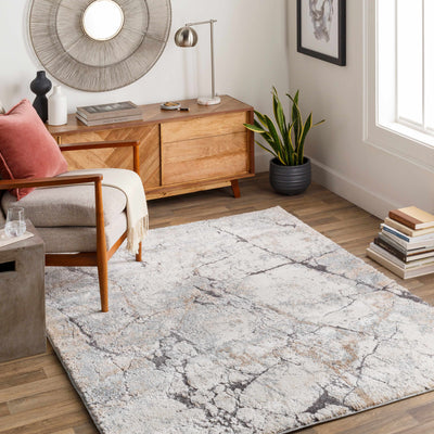 Cavetown Gray Marble Thick Rug