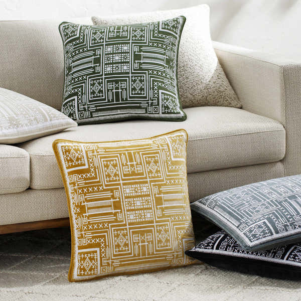 Kishi Medium Green Throw Pillow - Clearance